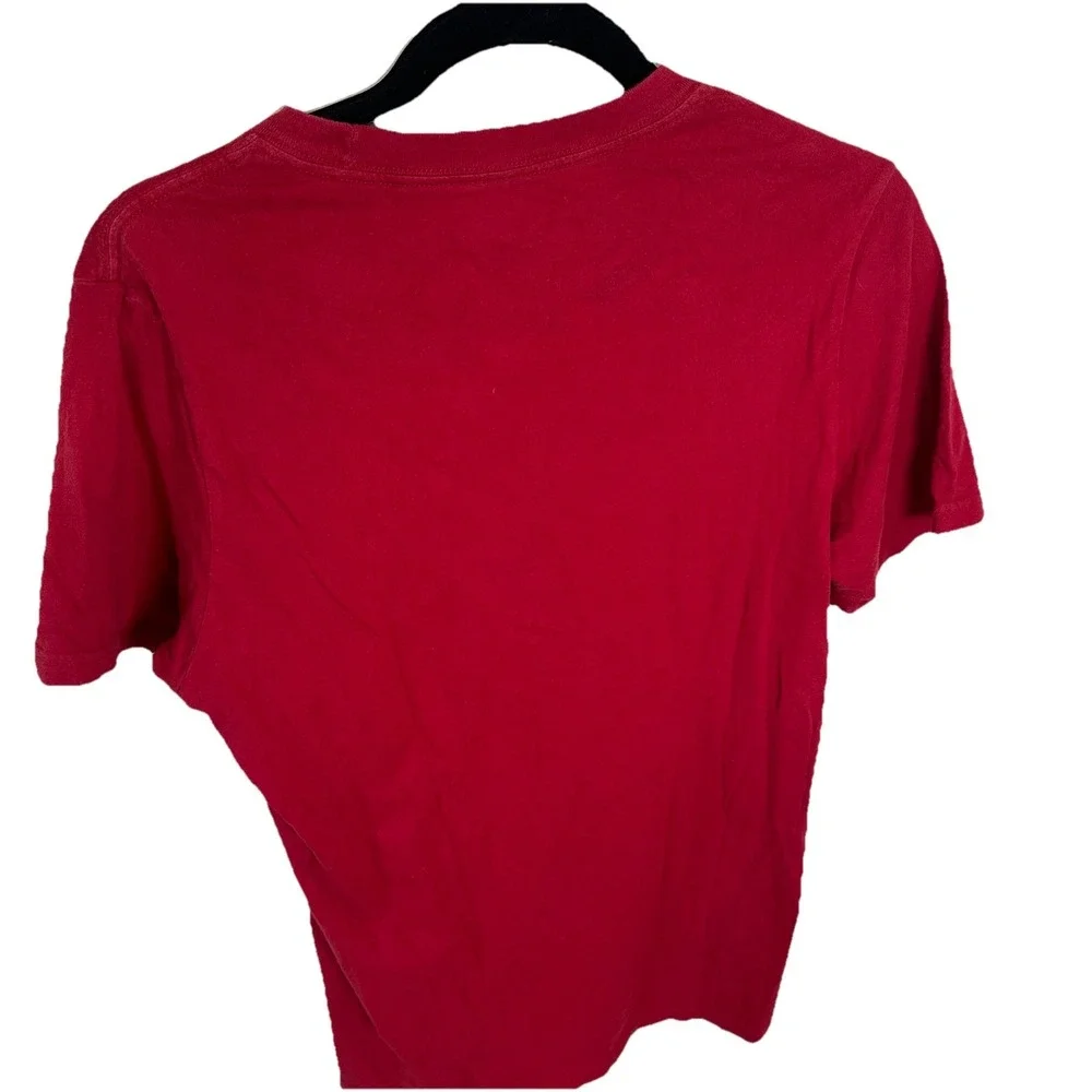 Mens Adidas‎ Indiana Hoosiers Basketball Red Short Sleeve Shirt Sz Med
